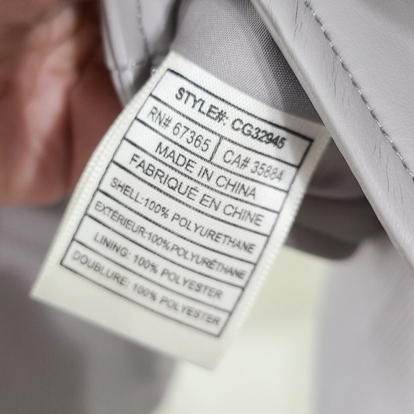 Cupcakes & Cashmere Kadence gray leather jacket Size Medium - Picture 7 of 10